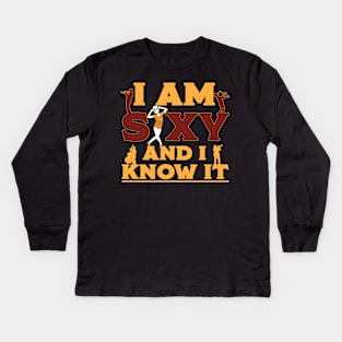 I am saxy and I know it Kids Long Sleeve T-Shirt